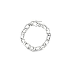 SS 10mm Paperclip Toggle Bracelet 8"