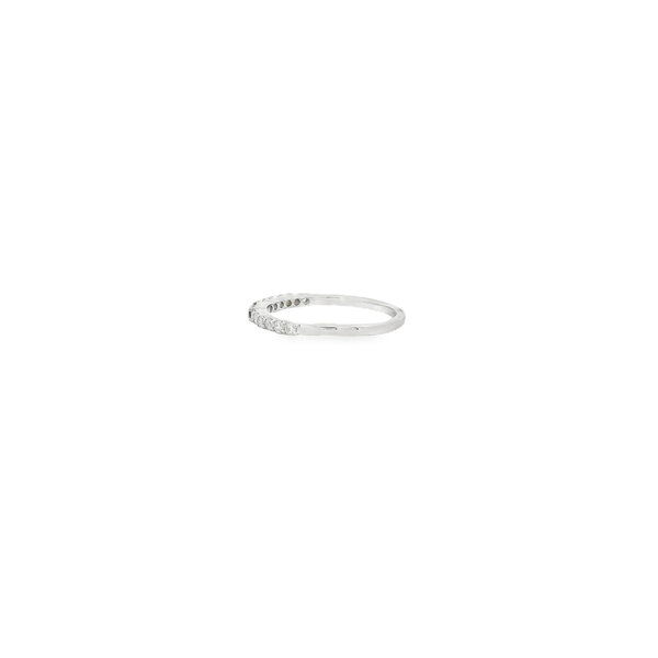 14K White Gold .07ct Baguette Sapphire .22ct Diamond Band Size 6.5