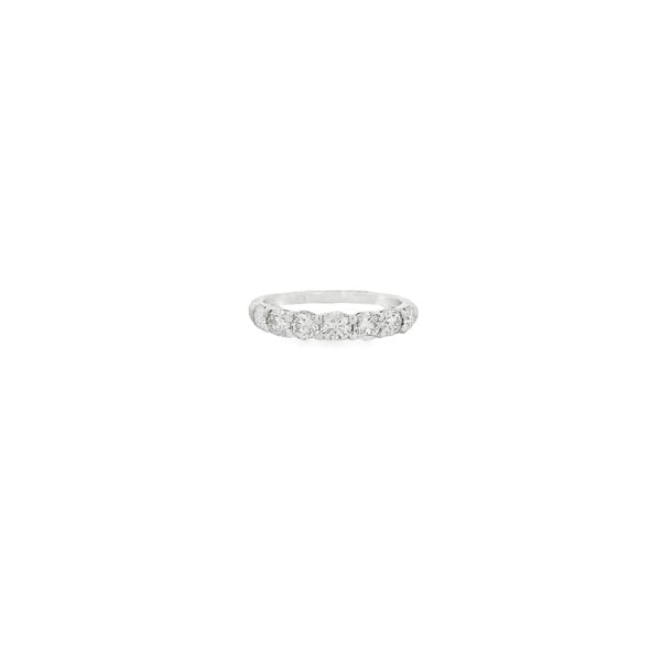 Platinum Estate 1ct Round Diamond Band Size 7