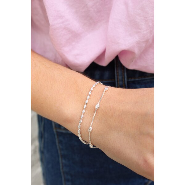 SS D/C Charleston Station Rice Bead Bracelet