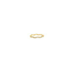 14KY .25 Dia Wavy Stackable Band Sz 6.75