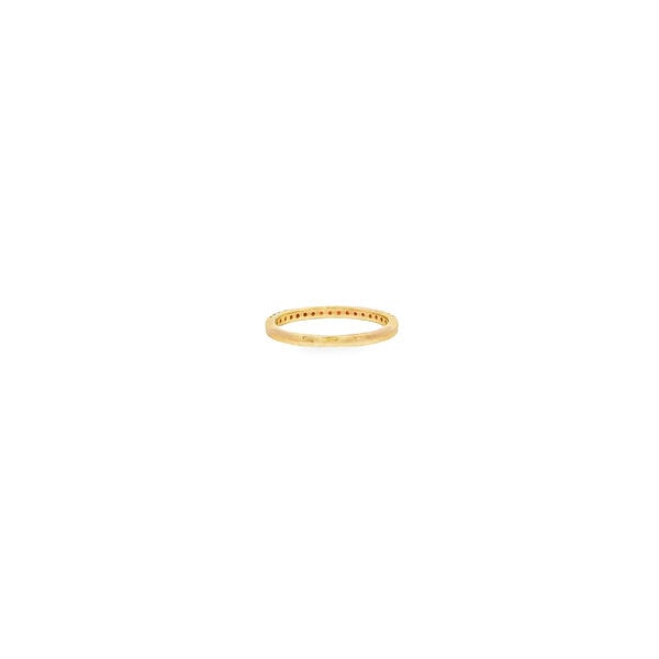 10K Yellow Gold .30ct Garnet 2mm Stackable Band Size 7