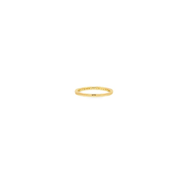 10K Yellow Gold .25ct Lab Grown Diamond 2mm Shared Prong Band Size 7