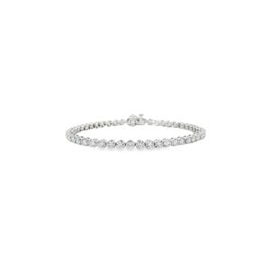 14KW 5ct Round Lab Dia Tennis Bracelet 7"