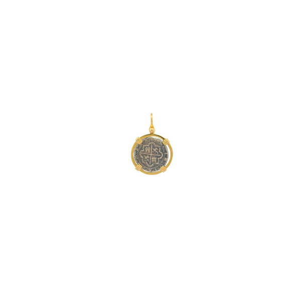 14K Yellow Gold & Authentic Sterling Silver Replica Atocha 7713-GS