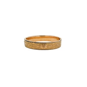 Gold Filled 1930's 12mm Floral Filigree Enamel Bangle 7.75"