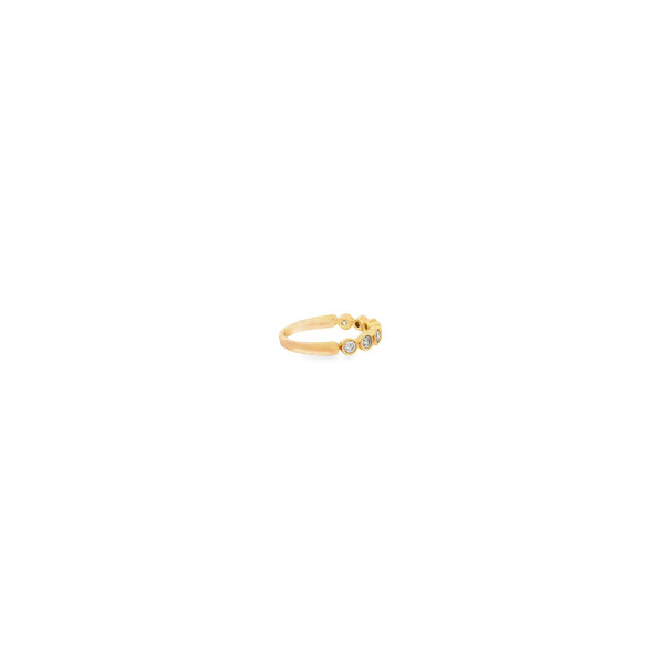 10K Yellow Gold .50ct Diamond Bezel Bubble Band Size 7