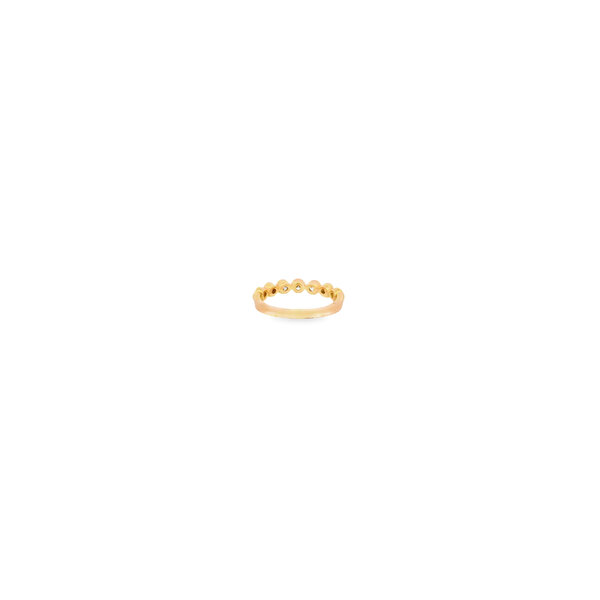 10K Yellow Gold .50ct Diamond Bezel Bubble Band Size 7