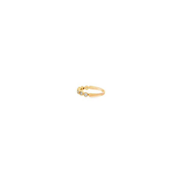 10K Yellow Gold .50ct Diamond Bezel Bubble Band Size 7