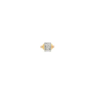 14KYW 1940's Art Deco Square Signet Ring Sz 8