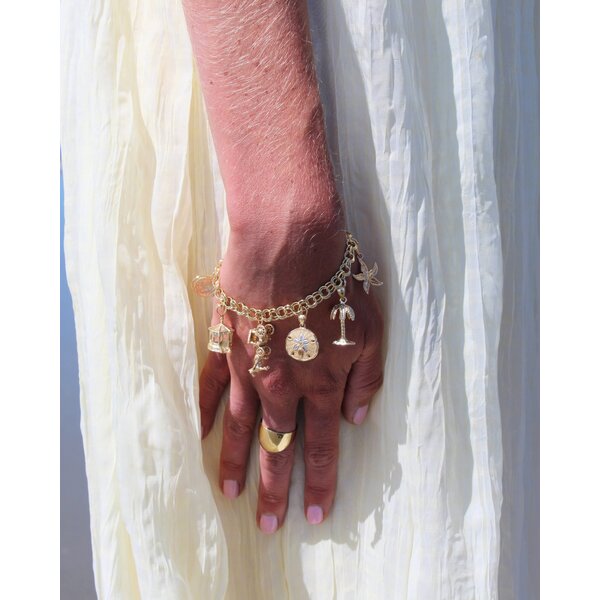 14K Yellow Gold Horse & Carriage Charm