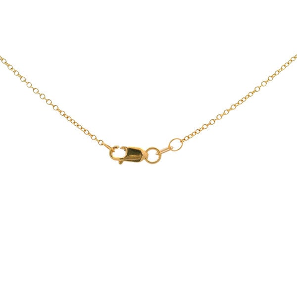 14K Yellow Gold .58ct Emerald Cut Lab Diamond Bezel East to West Split Chain Necklace 18"