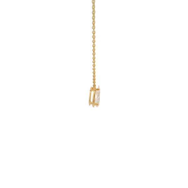 14K Yellow Gold .75ct Pear Shaped Lab Diamond Split Chain Necklace 16"-17"-18"