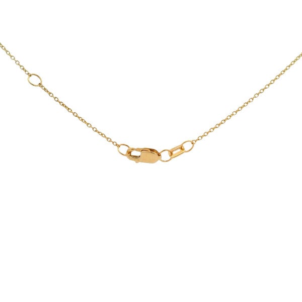 14K Yellow Gold .75ct Elongated Cushion East to West Lab Diamond Split Chain Necklace 16"-17"-18"