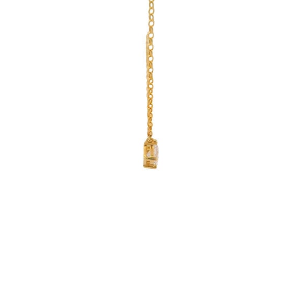 14K Yellow Gold 1.50ct Mixed Fancy Shaped Lab Diamond Bar Necklace 16"-18" ADJ