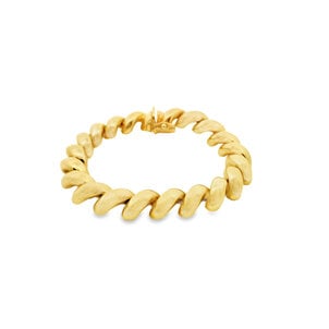 14KY 70's/80's 9mm Polished San Marco Bracelet 7"