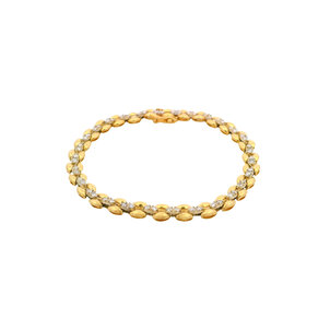 14KY Estate .65ct Dia Row Bracelet 7"