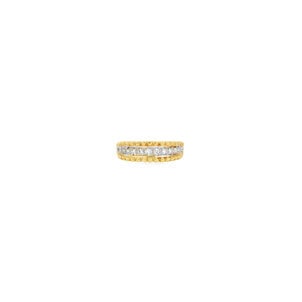 14KYW Estate .30ct Dia Beaded Edge Band Sz 7.5