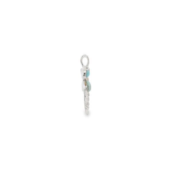 Sterling Silver Larimar Dragonfly Pendant