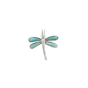 Sterling Silver Larimar Dragonfly Pendant