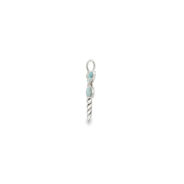 Sterling Silver Larimar Dragonfly Pendant