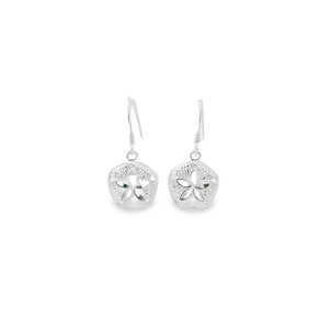 SS D/C Matte Sand Dollar Dangle ER