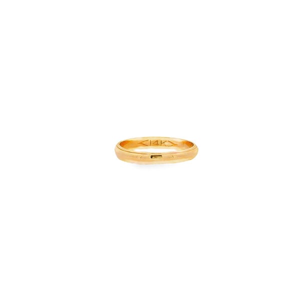 14K Yellow Gold 2.4mm Polished Recessed Edge Band Size 8