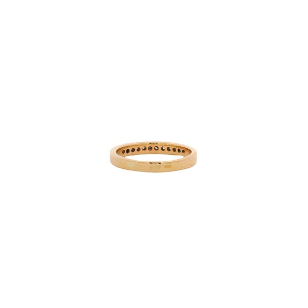14K Yellow Gold Estate .15ct Diamond 3mm Channel Band Size 8