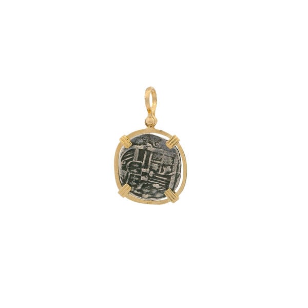 14K Yellow Gold and Sterling Silver Replica Atocha 1324-GS
