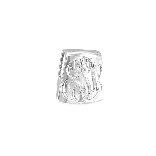 Sterling Silver Heavy Medium Slide with Hand Engraving
