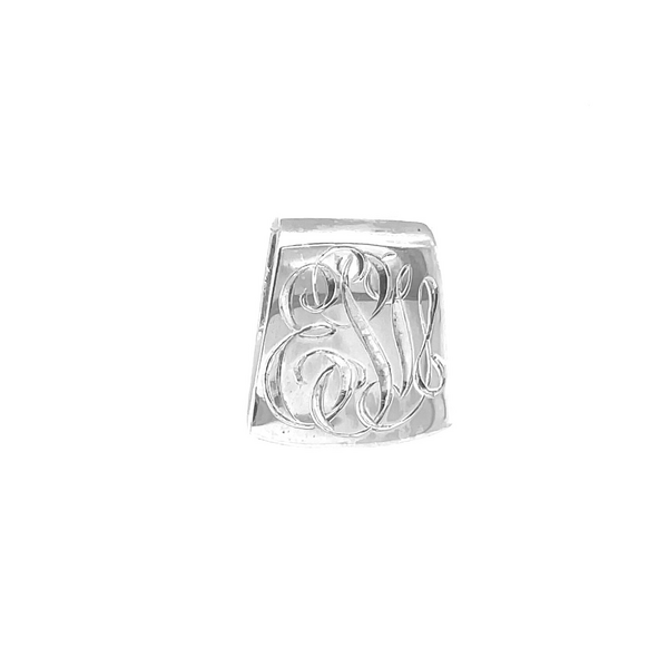 Sterling Silver Heavy Medium Slide with Hand Engraving