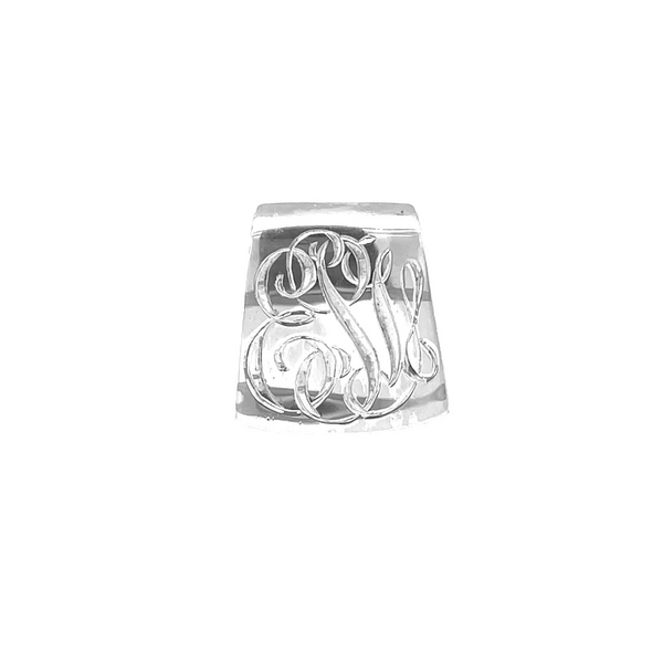 Sterling Silver Heavy Medium Slide with Hand Engraving
