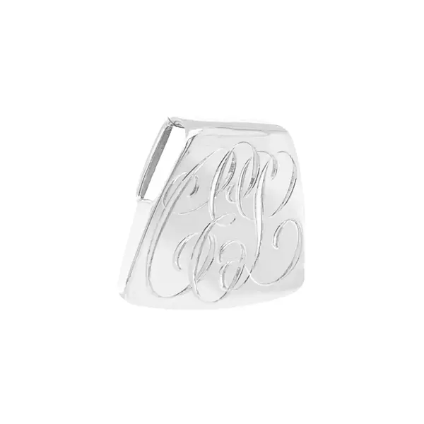 Sterling Silver Large Slide Pendant with Hand Engraving