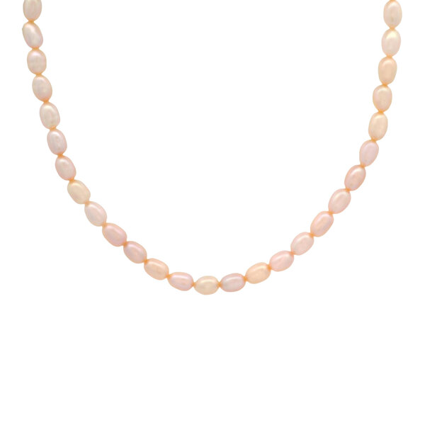 Gold Filled 4.5-5mm Pink Rice Pearl Necklace