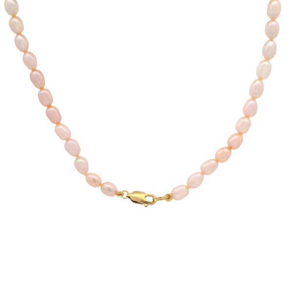 Gold Filled 4.5-5mm Pink Rice Pearl Necklace