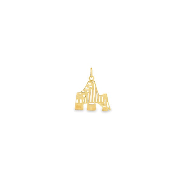 14K Yellow Gold GC Original Old Ravenel Bridge Charm 16x16.5mm