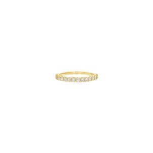 14KY .45ct 2mm Shared Prong Band Sz 6.5