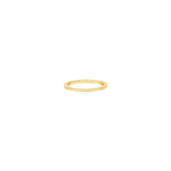 14K Yellow Gold .26ct Diamond 1.7mm Shared Prong Band Size 6.75