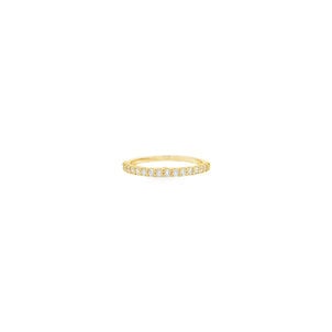 14KY .26ct Dia 1.7mm Shared Prong Band Sz 6.75