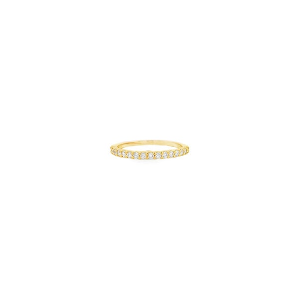 14K Yellow Gold .26ct Diamond 1.7mm Shared Prong Band Size 6.75