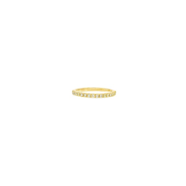14K Yellow Gold .27ct Diamond Shared Prong Band Size 6.5