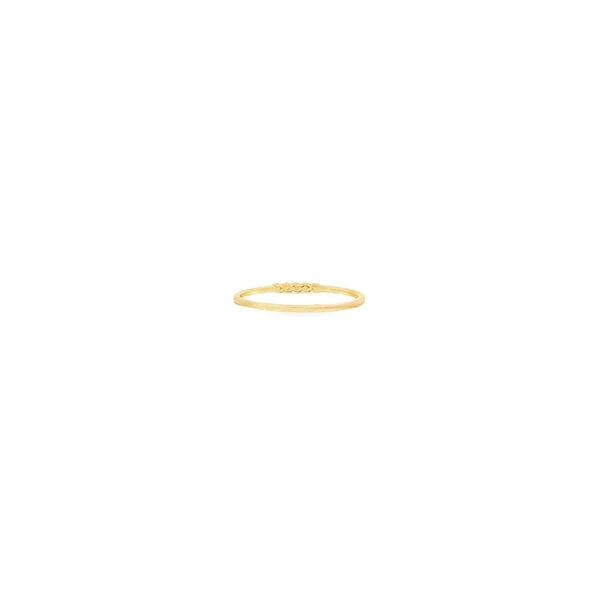 10K Yellow Gold .08ct Diamond 5 Stone Thin Stackable Band Size 7