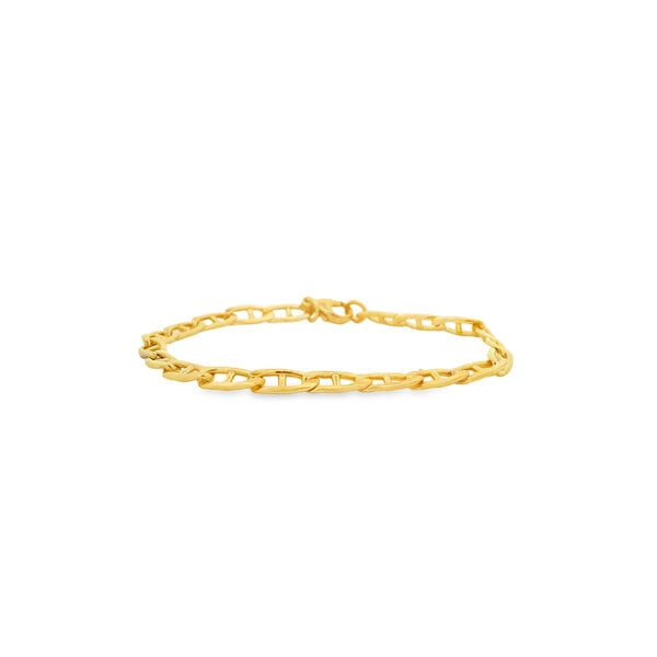 Gold Filled 5.15mm Polished Anchor Chain Link Bracelet 7"
