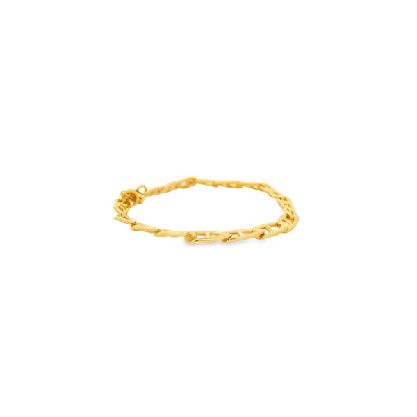 Gold Filled 5.15mm Polished Anchor Chain Link Bracelet 7"