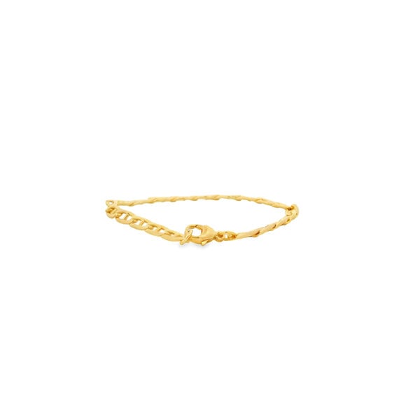 Gold Filled 5.15mm Polished Anchor Chain Link Bracelet 7"