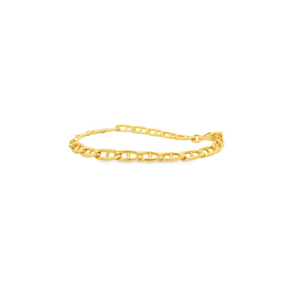 Gold Filled 5.15mm Polished Anchor Chain Link Bracelet 7"