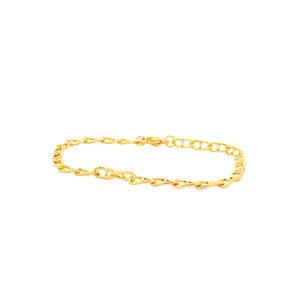 GF 3.8mm Polished Anchor Chain Link Bracelet 7"