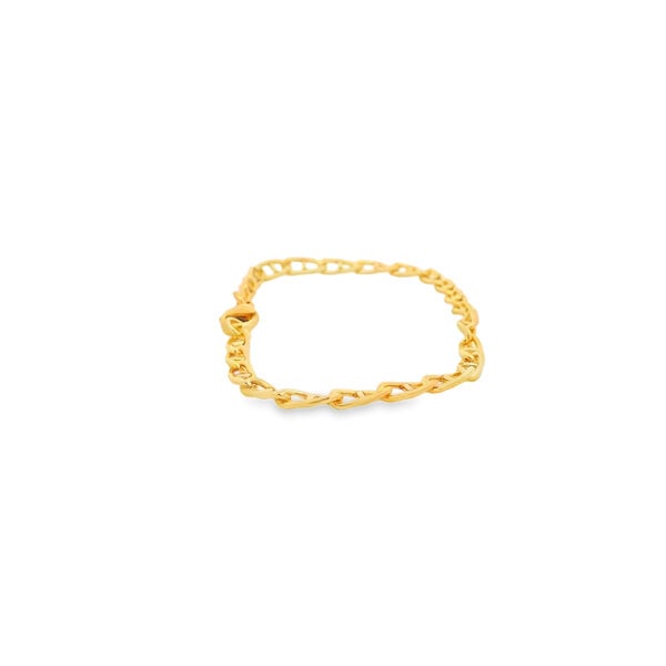 Gold Filled 3.8mm Polished Anchor Chain Link Bracelet 7"