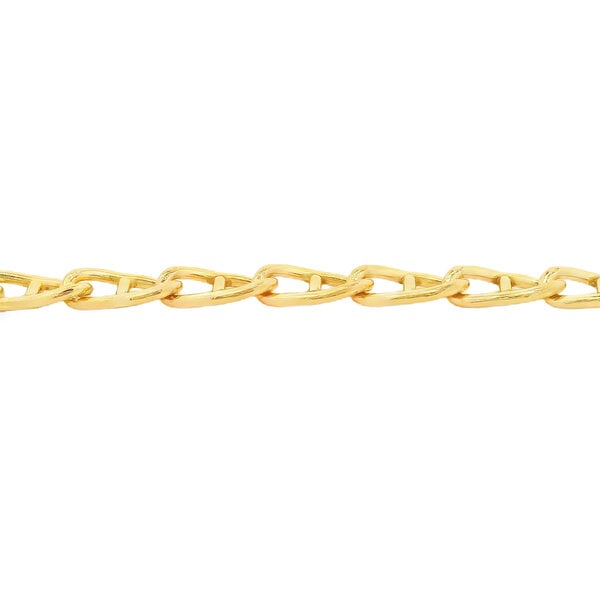 Gold Filled 3.8mm Polished Anchor Chain Link Bracelet 7"