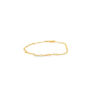 GF 2.5mm Paperclip Starburst Mirror Link Bracelet 7"